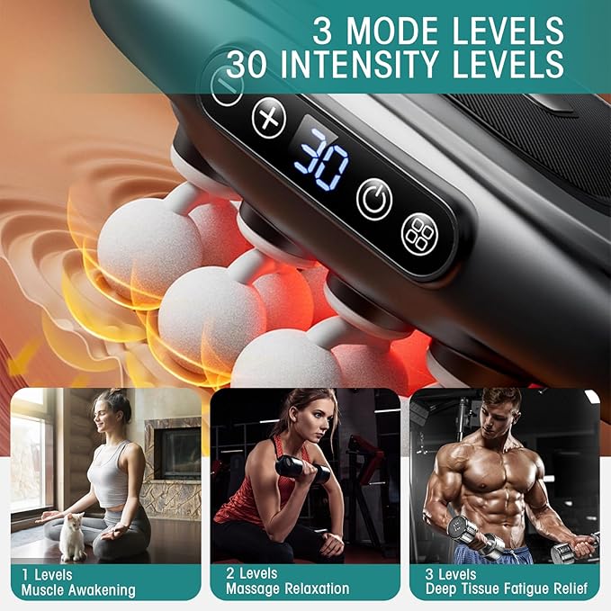 16-Drive 8-Head Massage Gun