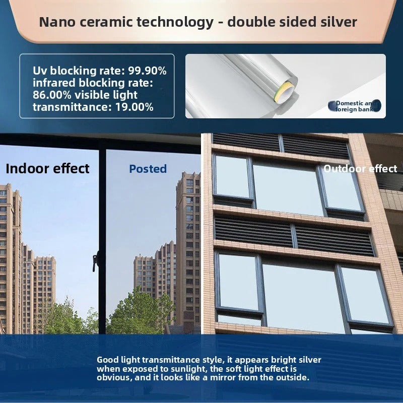 2 way Privacy Mirror Sheet for home with solar control