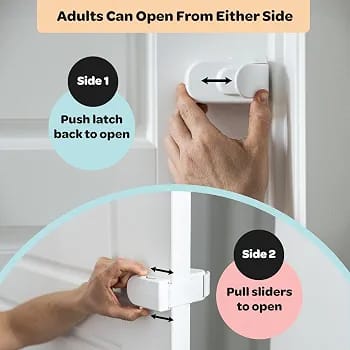 Huglock - The snap-On Dor Lock kids can't Reach or Defeat