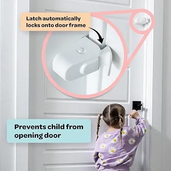 Huglock - The snap-On Dor Lock kids can't Reach or Defeat