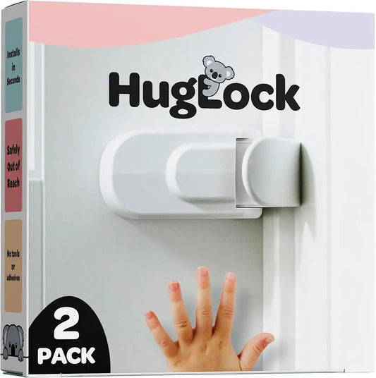 Huglock - The snap-On Dor Lock kids can't Reach or Defeat