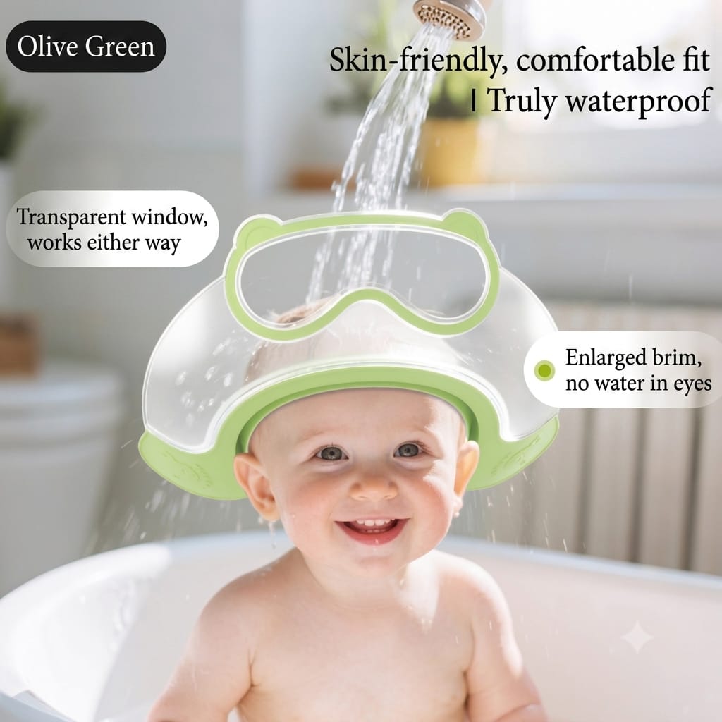 Baby Shampoo Shield - Waterproof Hair washing cap