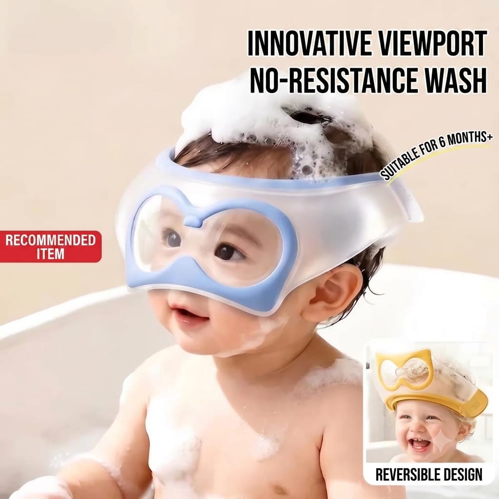 Baby Shampoo Shield - Waterproof Hair washing cap