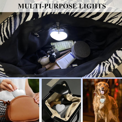 Purse Light,Heart Shape Light for Handbags with Automatic Sensor