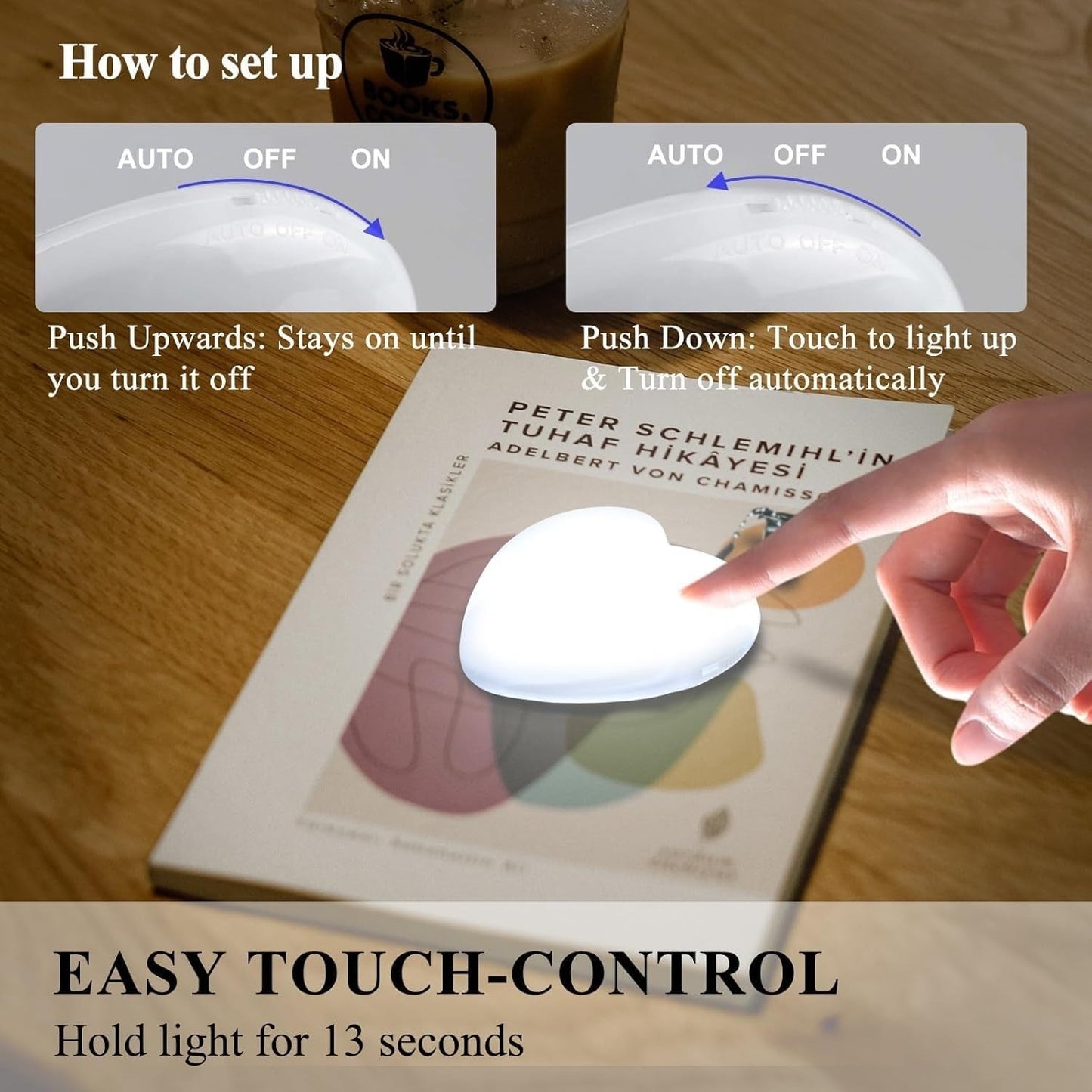 Purse Light,Heart Shape Light for Handbags with Automatic Sensor