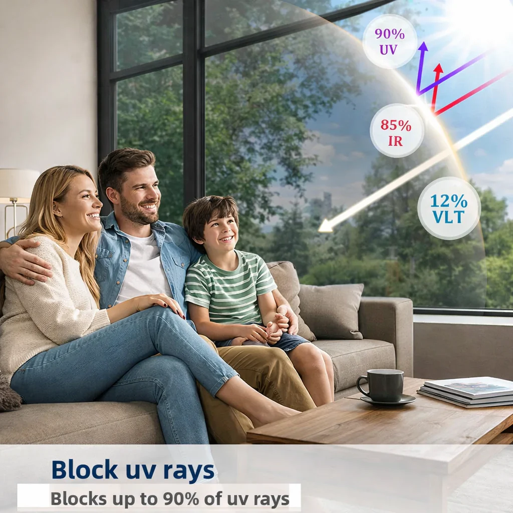 2 way Privacy Mirror Sheet for home with solar control