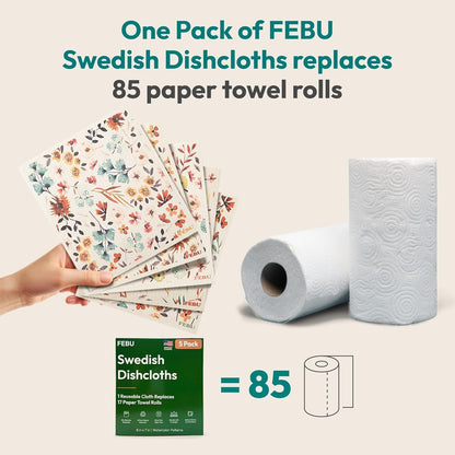 Swedish Dishcloths for Kitchen (6 PCS) for whole year