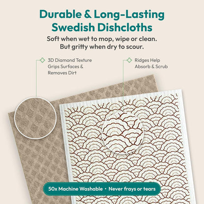 Swedish Dishcloths for Kitchen (6 PCS) for whole year