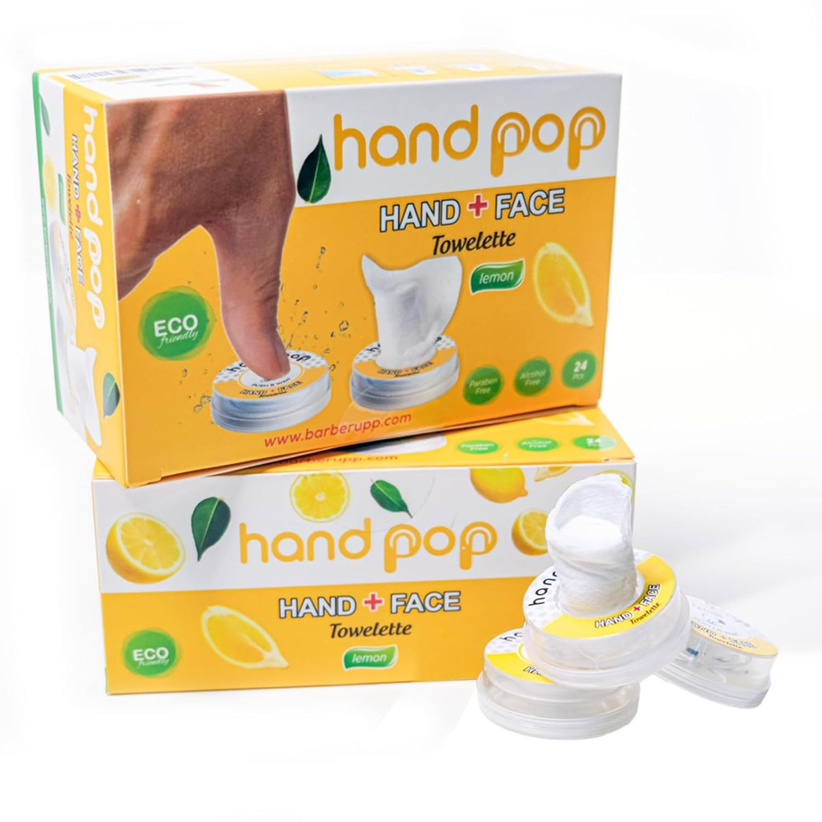 Hand Pop Lemon Scented Wipes