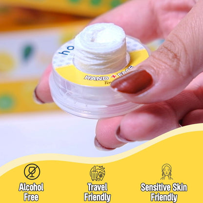 Hand Pop Lemon Scented Wipes