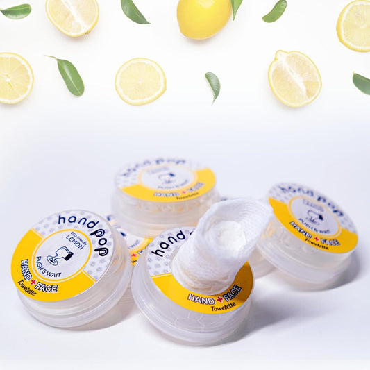 Hand Pop Lemon Scented Wipes